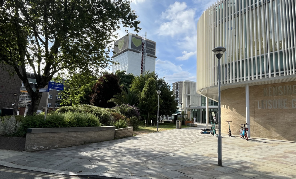 Pedestrian access from Bomore Road by Kensington Leisure Centre